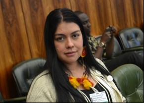 A indígena Fernanda Kaingang